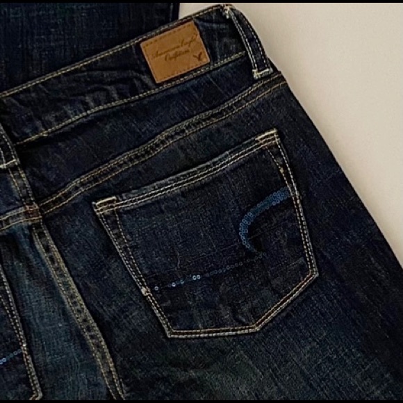 AMERICAN EAGLE ๐ฟ WOMEN ๐ฟ JEANS ๐ฟ STRETCH ๐ SKINNY KICK ๐ DARK WASH - Picture 6 of 9